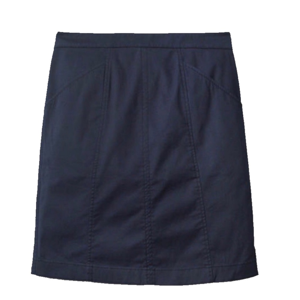 Boden Daisy Chino Skirt Navy Cotton Pockets Size 8